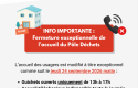 ATTENTION : Fermeture exceptionnelle de l'accueil