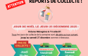 RAPPEL : DECALAGE DES COLLECTES A NOËL !
